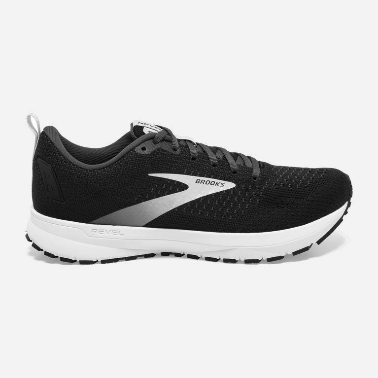 Brooks Revel 4 Israel - Men's Road Running Shoes - Black/Oyster/Silver (83472-GQMR)